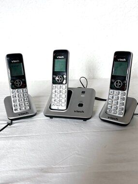 Vtech Cordless 3-Handset Telephone System | DECT 6.0 Landline Expandable
